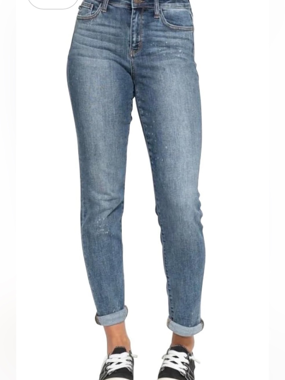 Judy Blue Beach Splash Boyfriend Jeans High Rise Denim Jean Sz 14W. JB82346DK